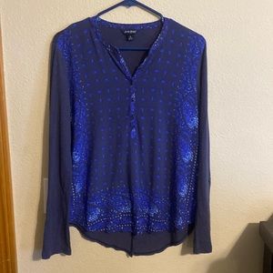 Lucky Brand paisley print top size small